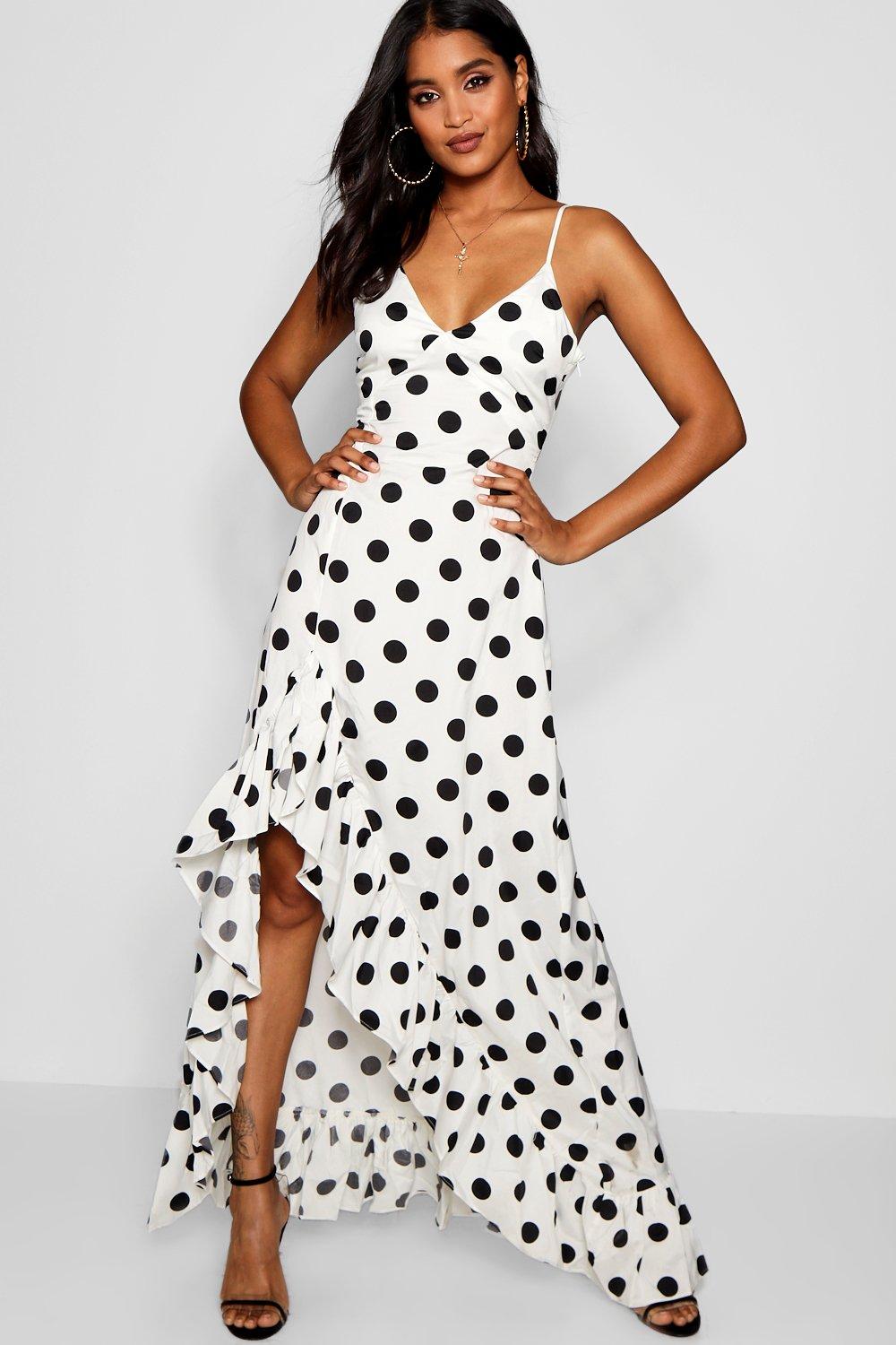 polka dot split dress