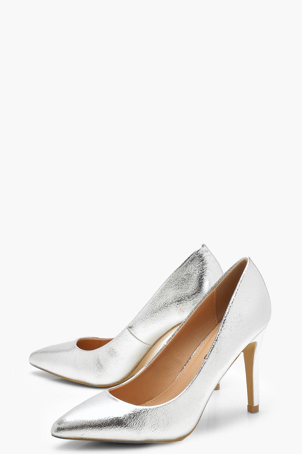 silver court shoes wide fit