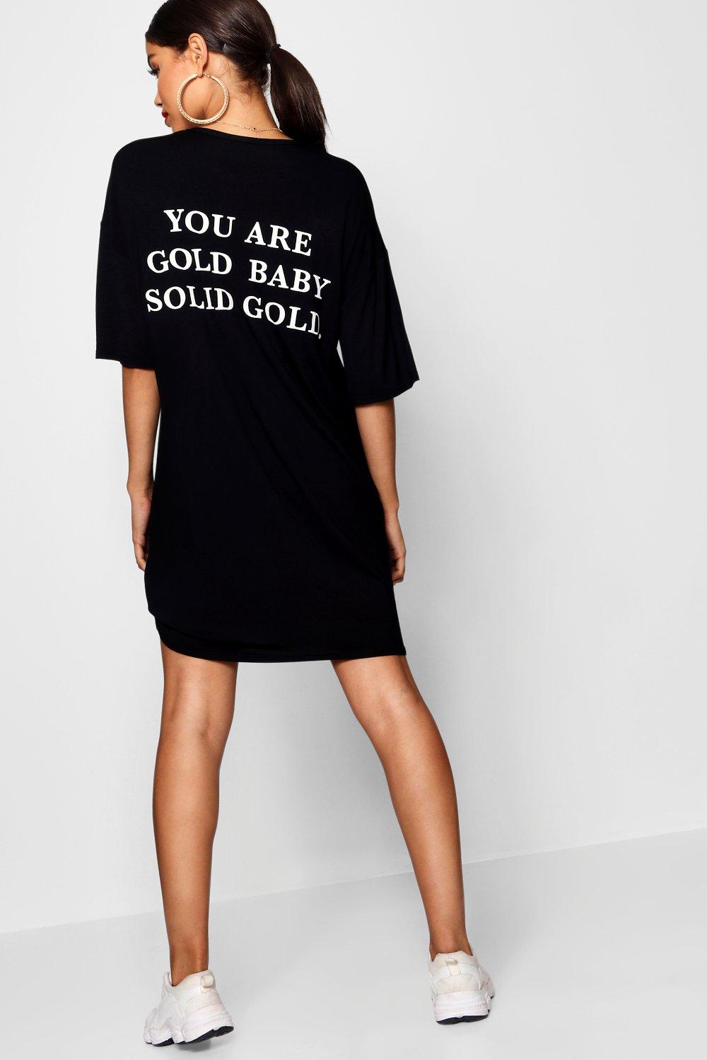 slogan oversized t shirt dress