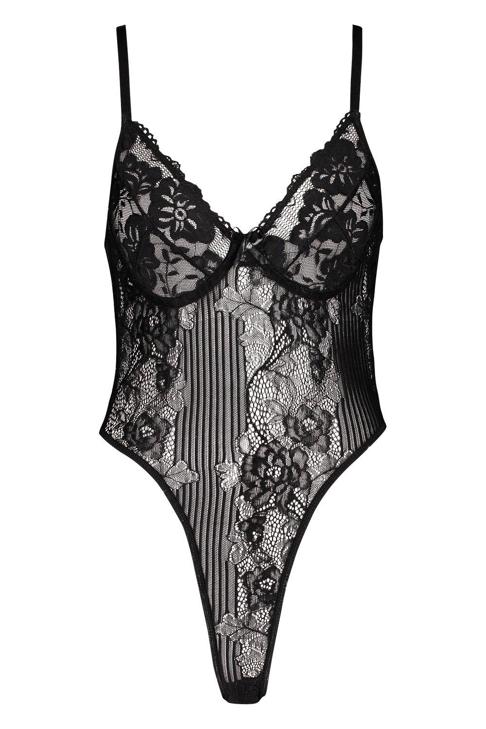 boohoo premium lace bodysuit