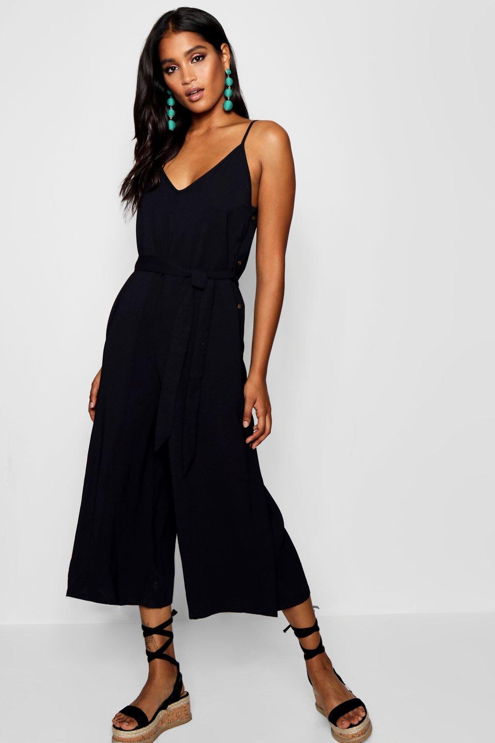 horn button jumpsuit