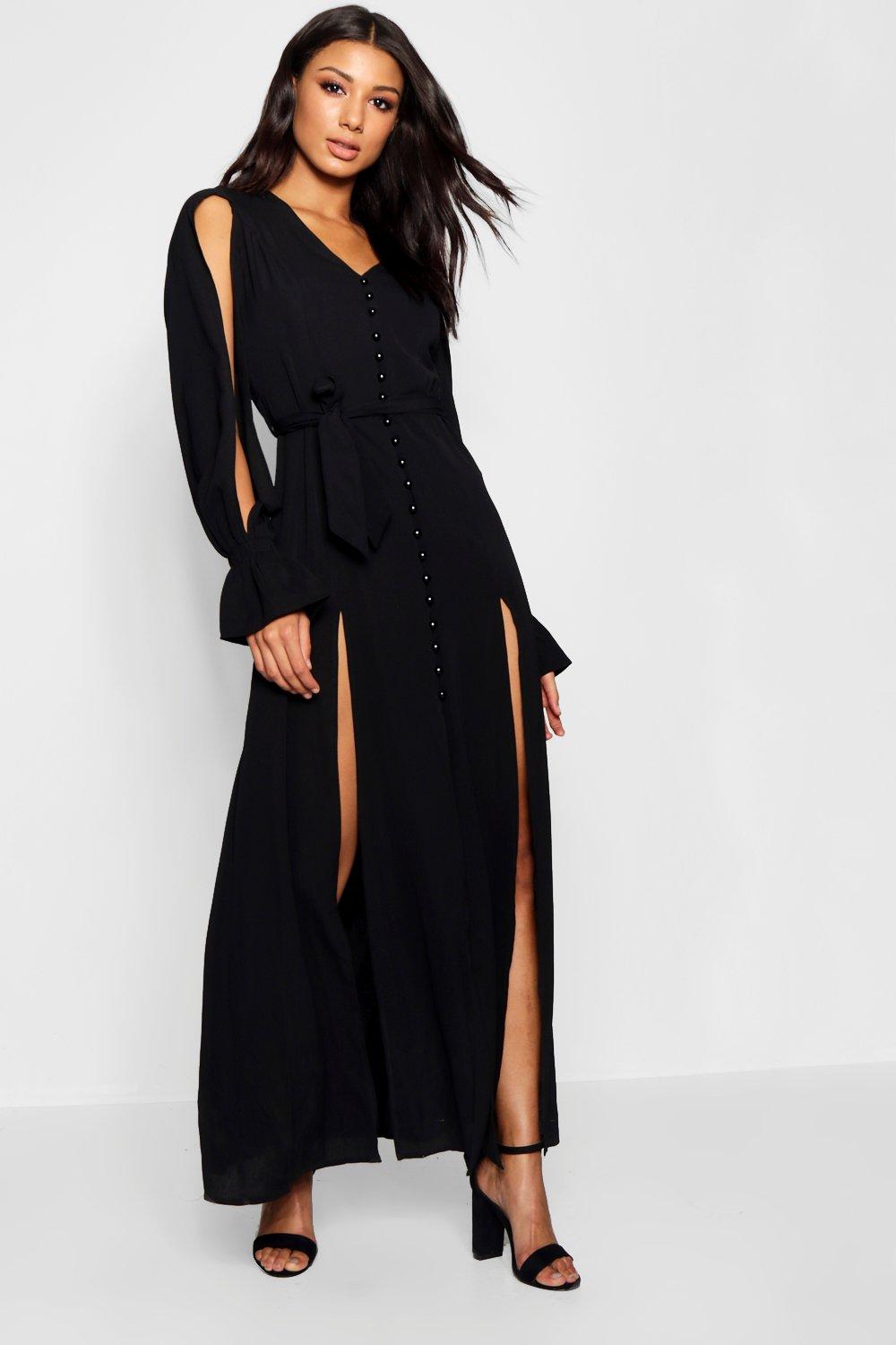 boohoo split sleeve dress