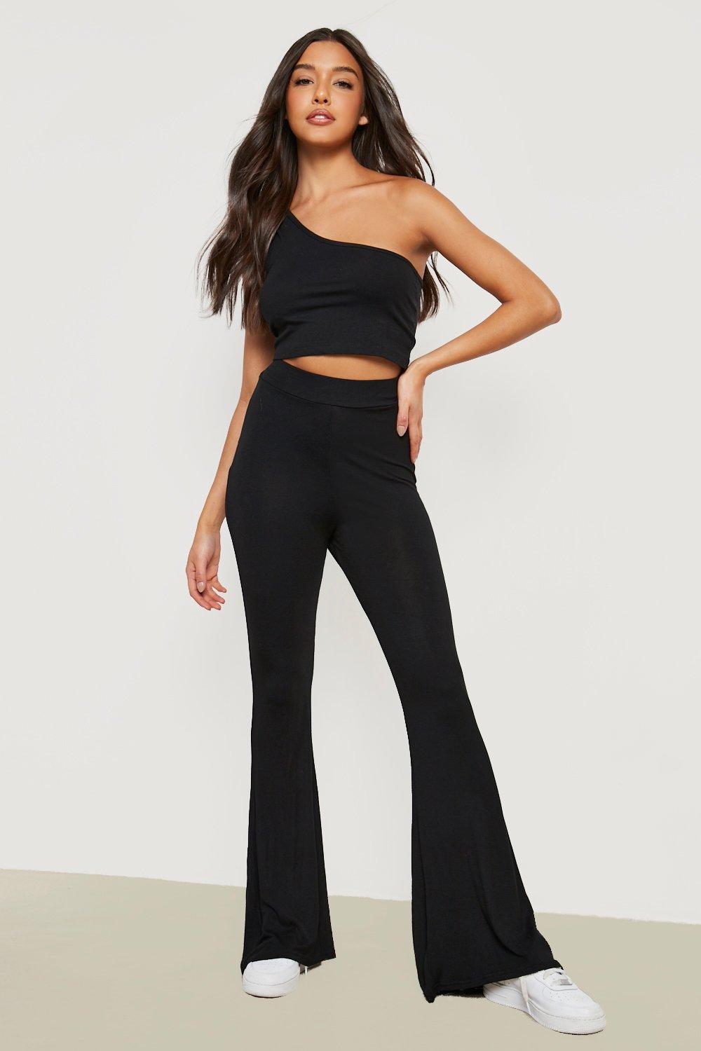 black skinny flares