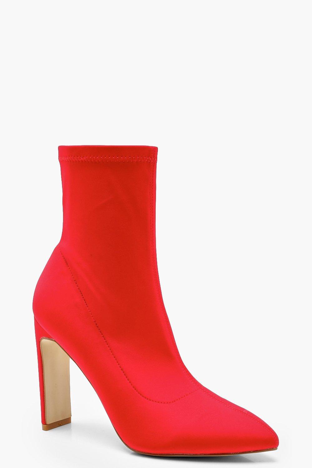 sock boots flat heel