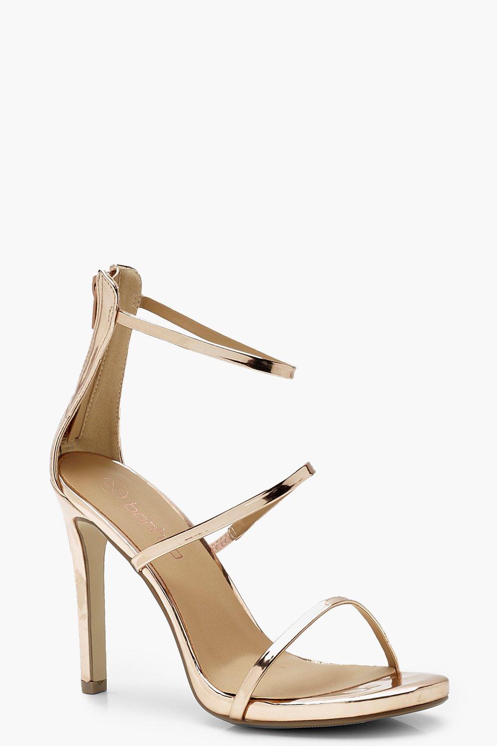 boohoo rose gold sandals