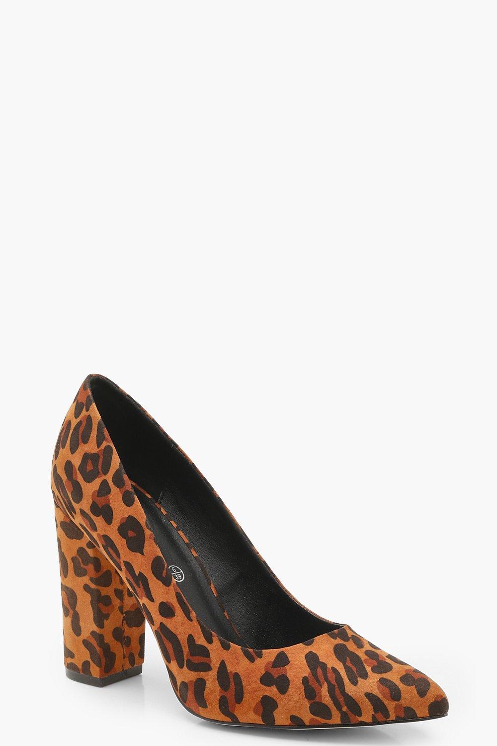wide fit leopard shoes