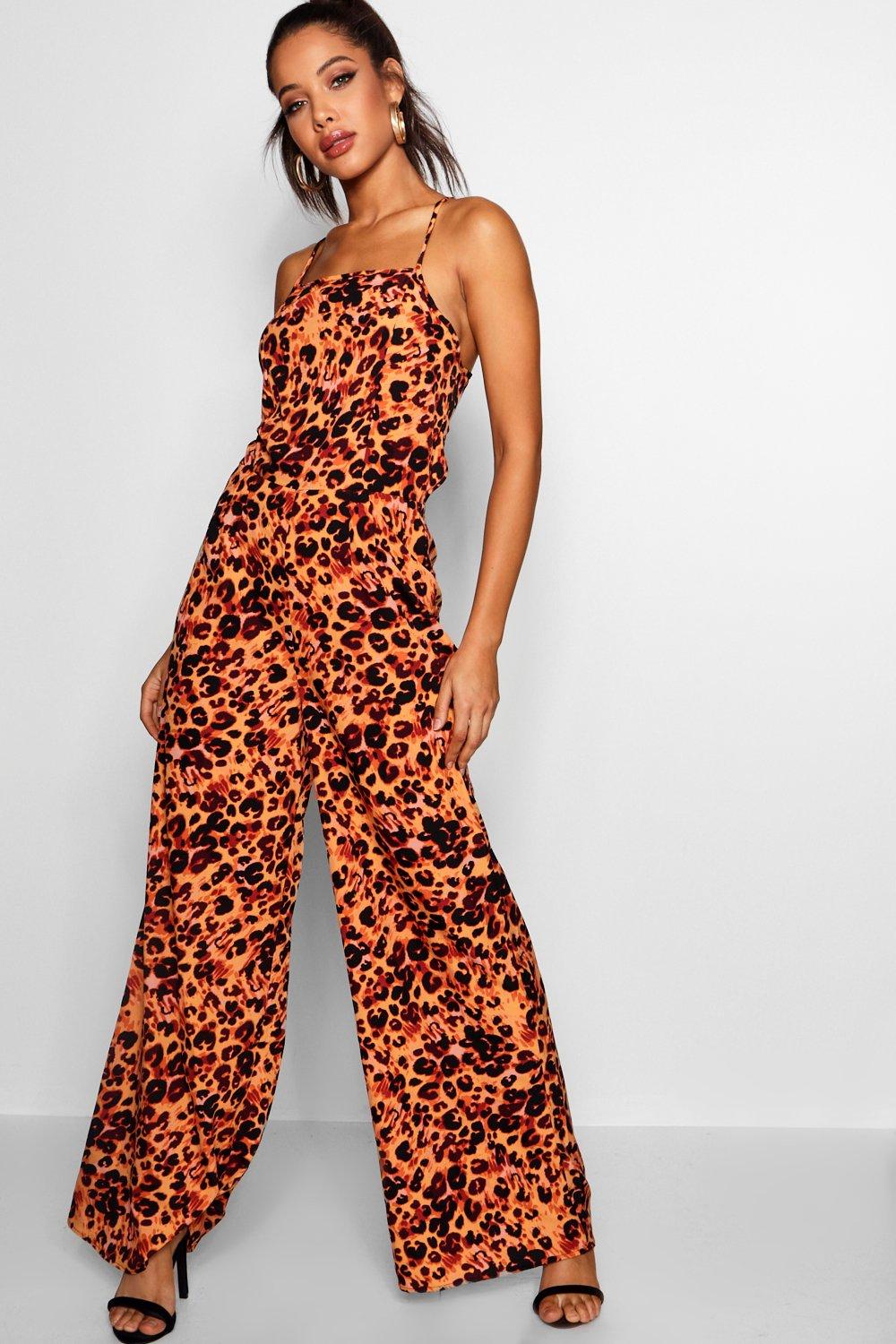 boohoo orange jumpsuit