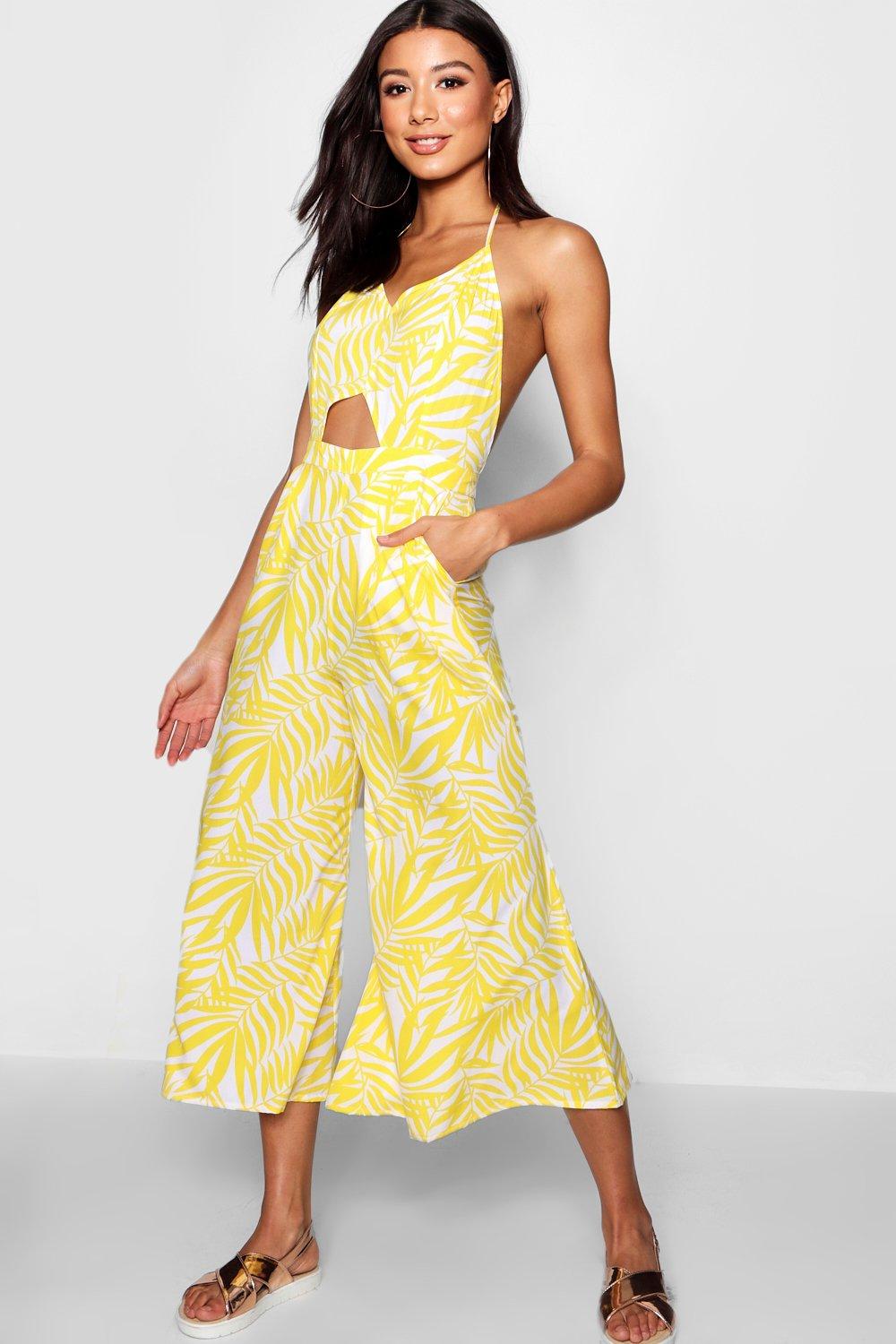 boohoo yellow jumpsuit