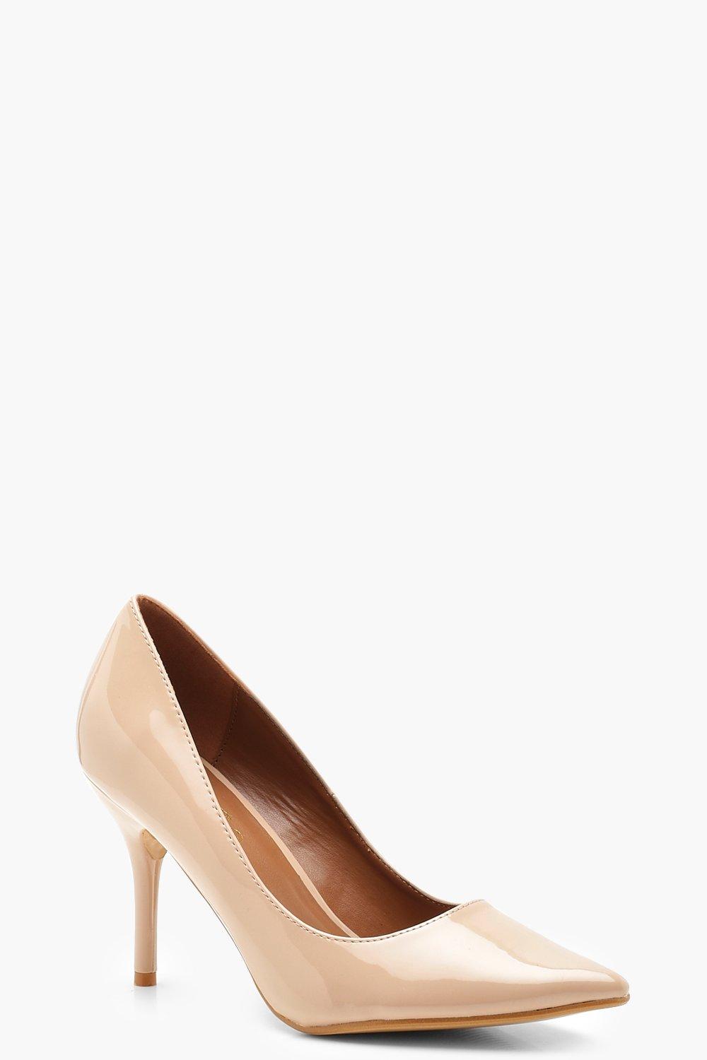 nude mid heel court