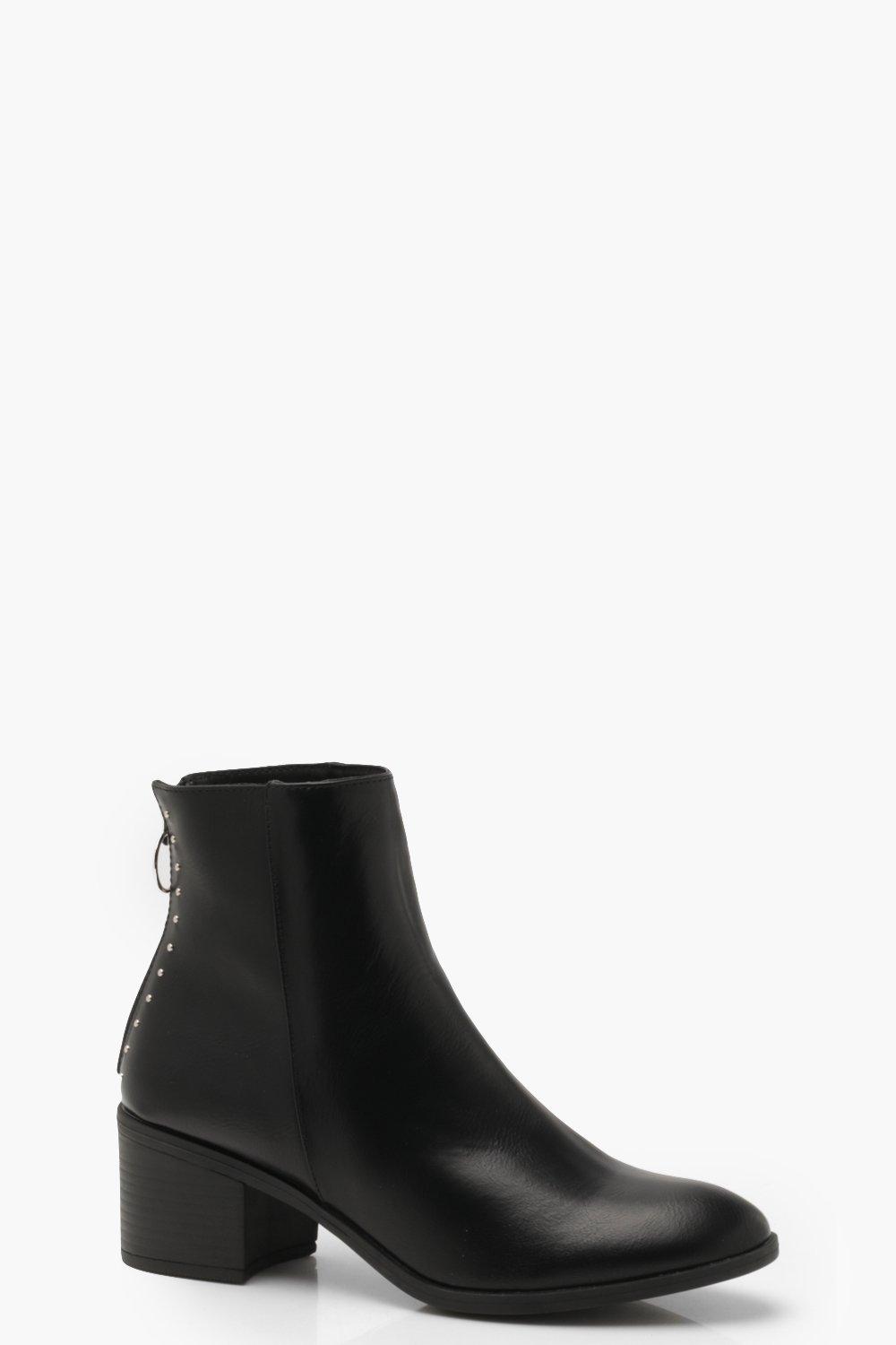 Pin Stud Back Ankle Shoe Boots | Boohoo Pin Stud Back Ankle Shoe Boots | Boohoo