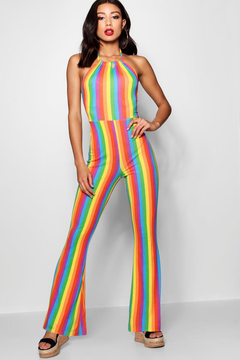 striped rainbow jumpsuit
