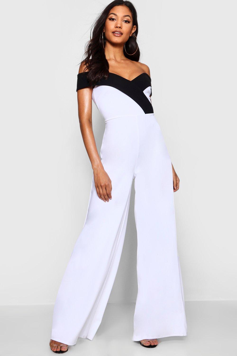 boohoo bardot jumpsuit