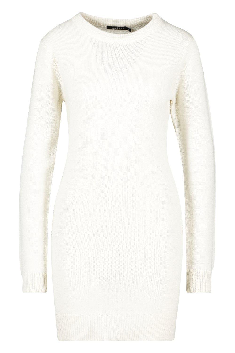 

Платье с овальным вырезом и длинными рукавами, Ivory