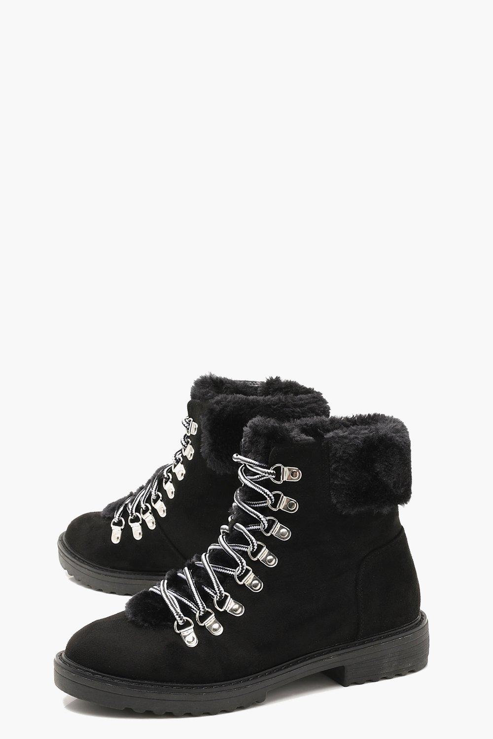 

Ботинки с подкладкой из искусственного меха, Black