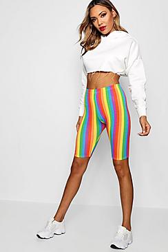 Rainbow Stripe Cycling Shorts