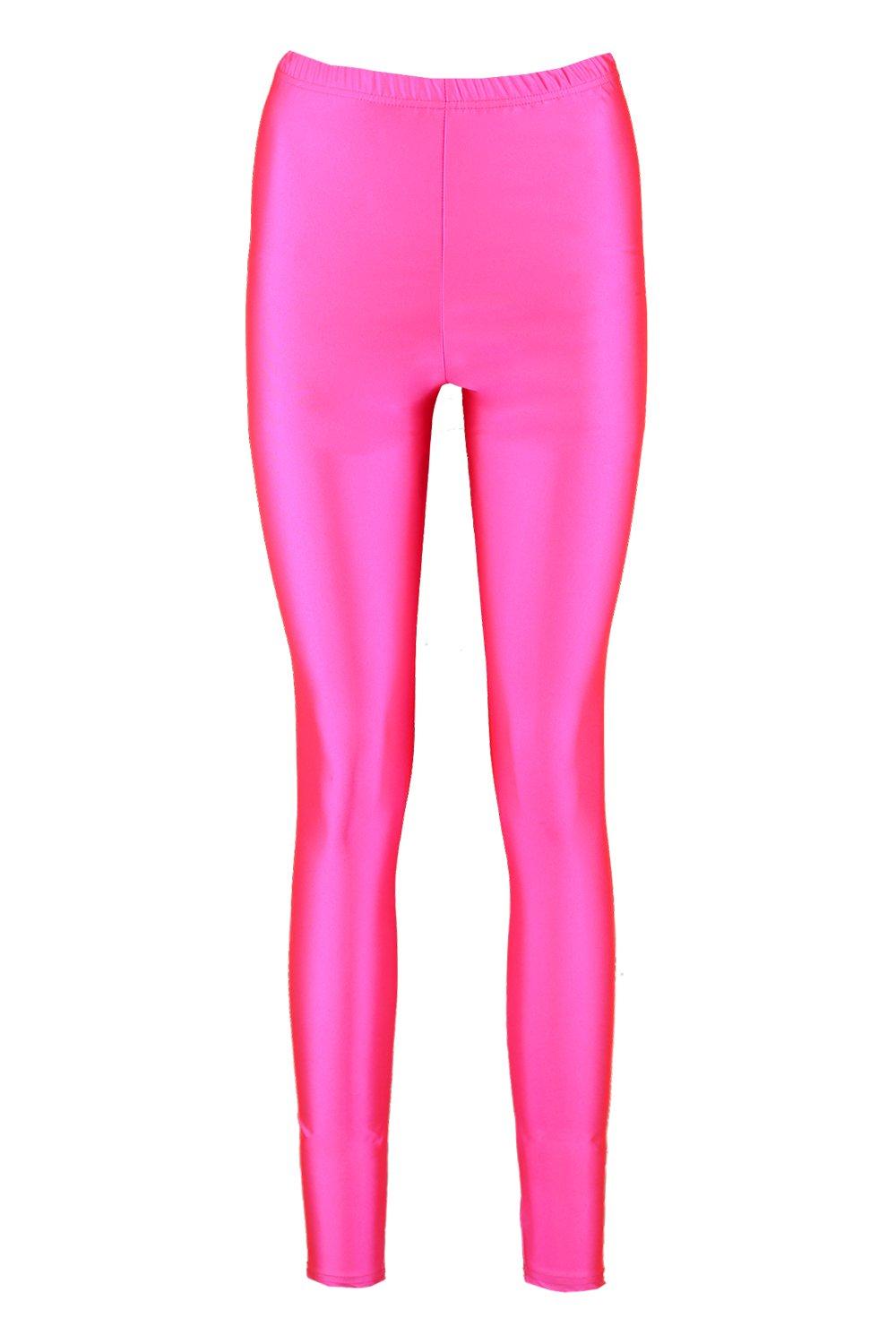 

Блестящие неоновые леггинсы, Pink