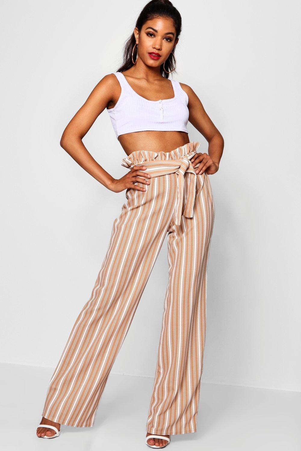 paperbag striped pants