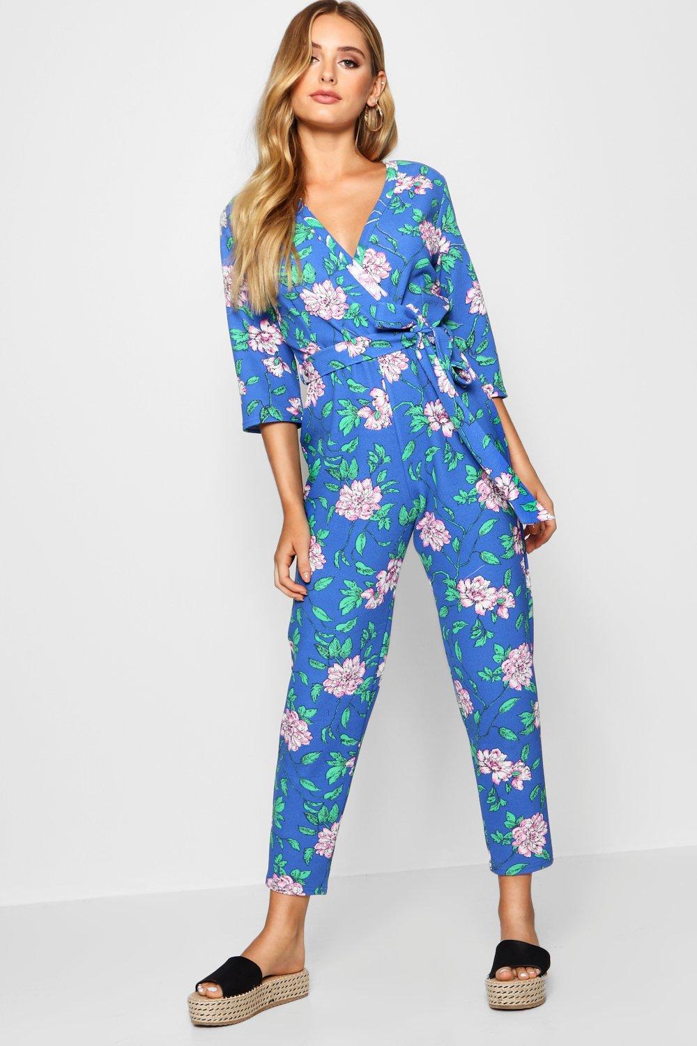 floral jumpsuit boohoo