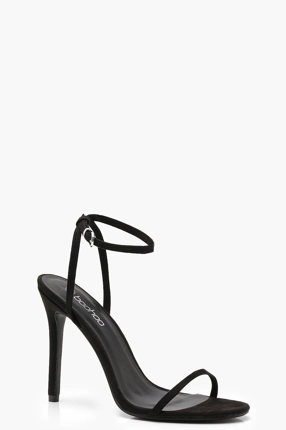 black thin strap heels