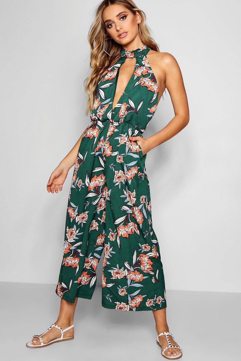 green jumpsuit boohoo