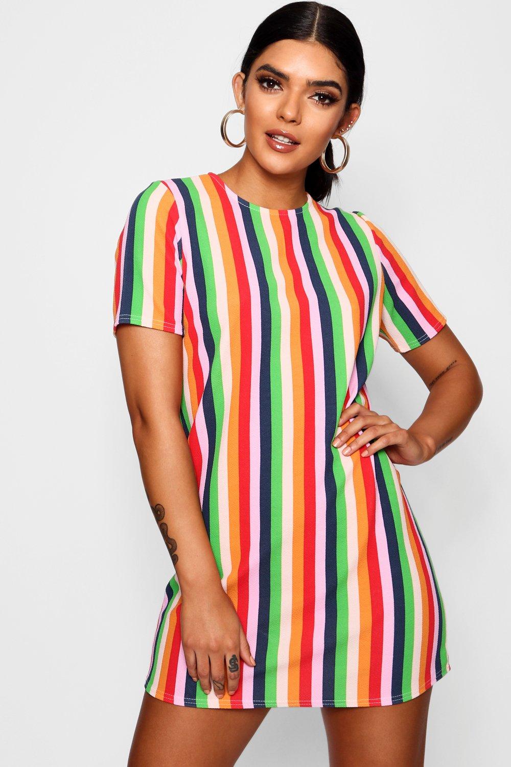 rainbow dress boohoo