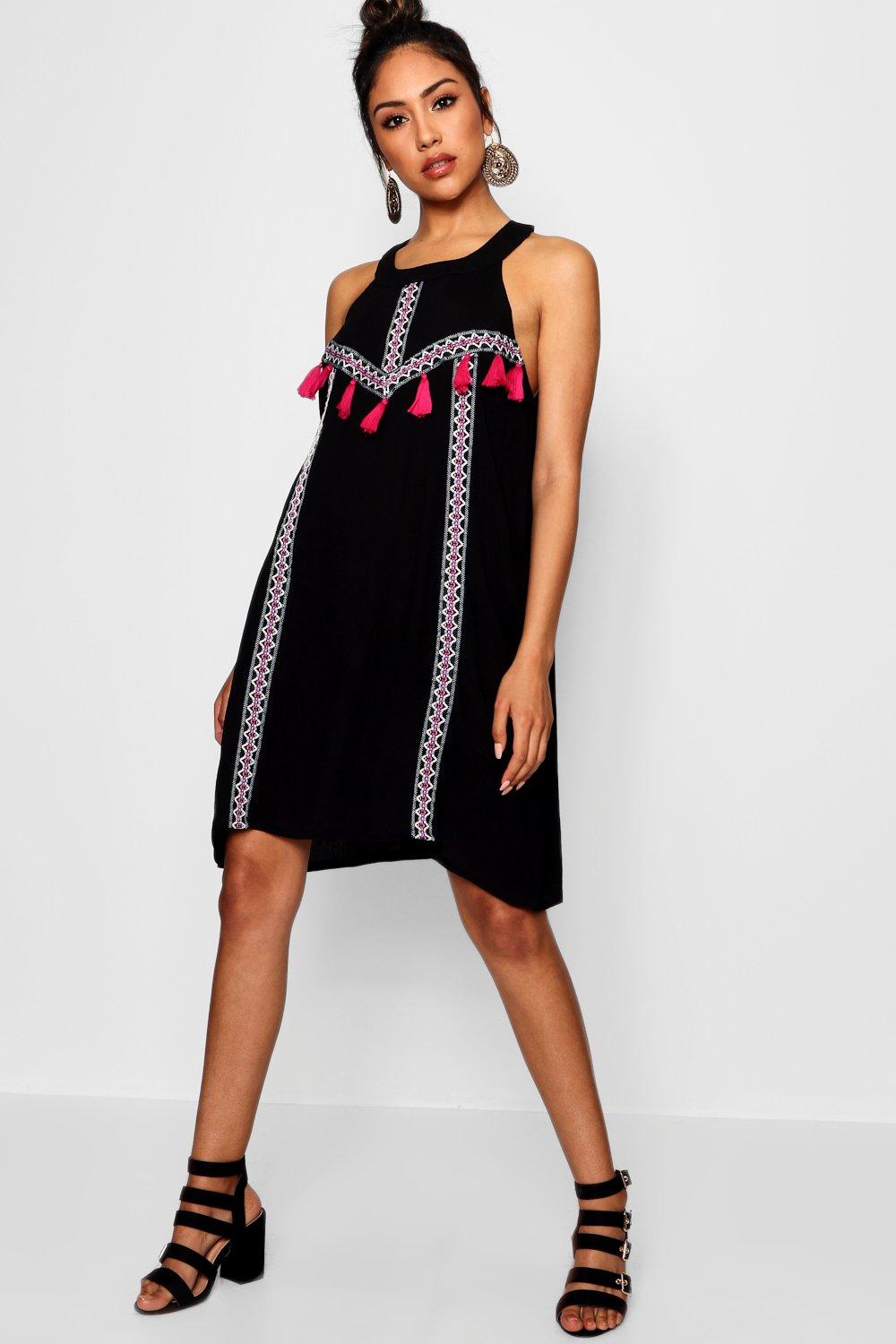 High Neck Swing Dress