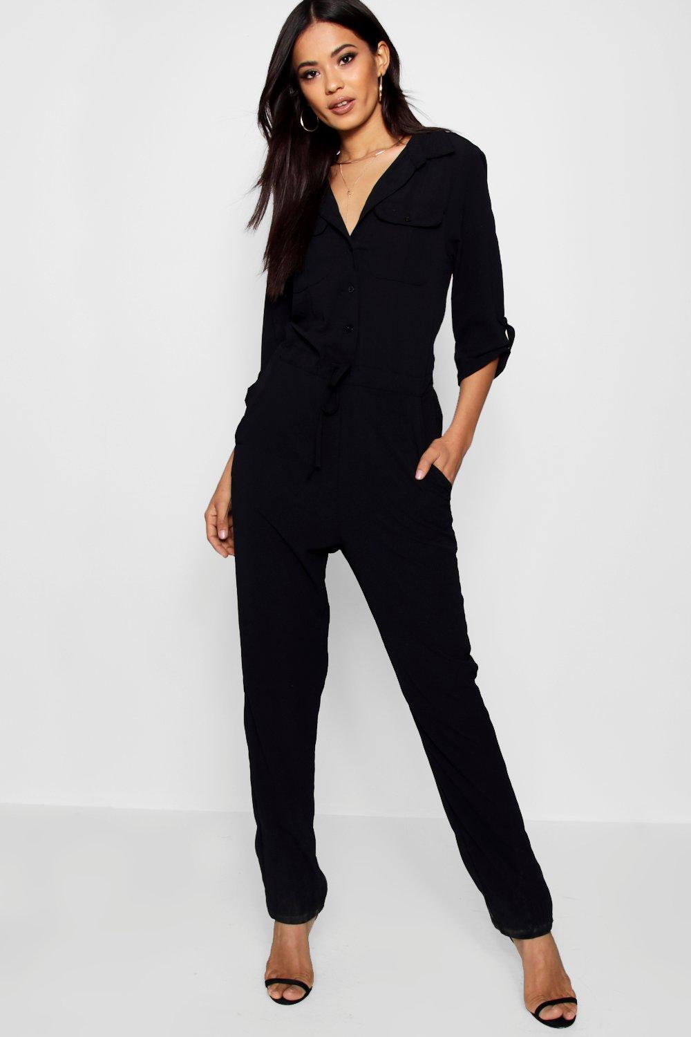 utility jumpsuit boohoo