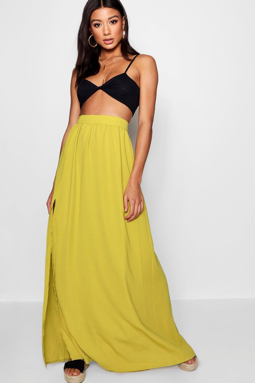 boohoo floor sweeping maxi skirt