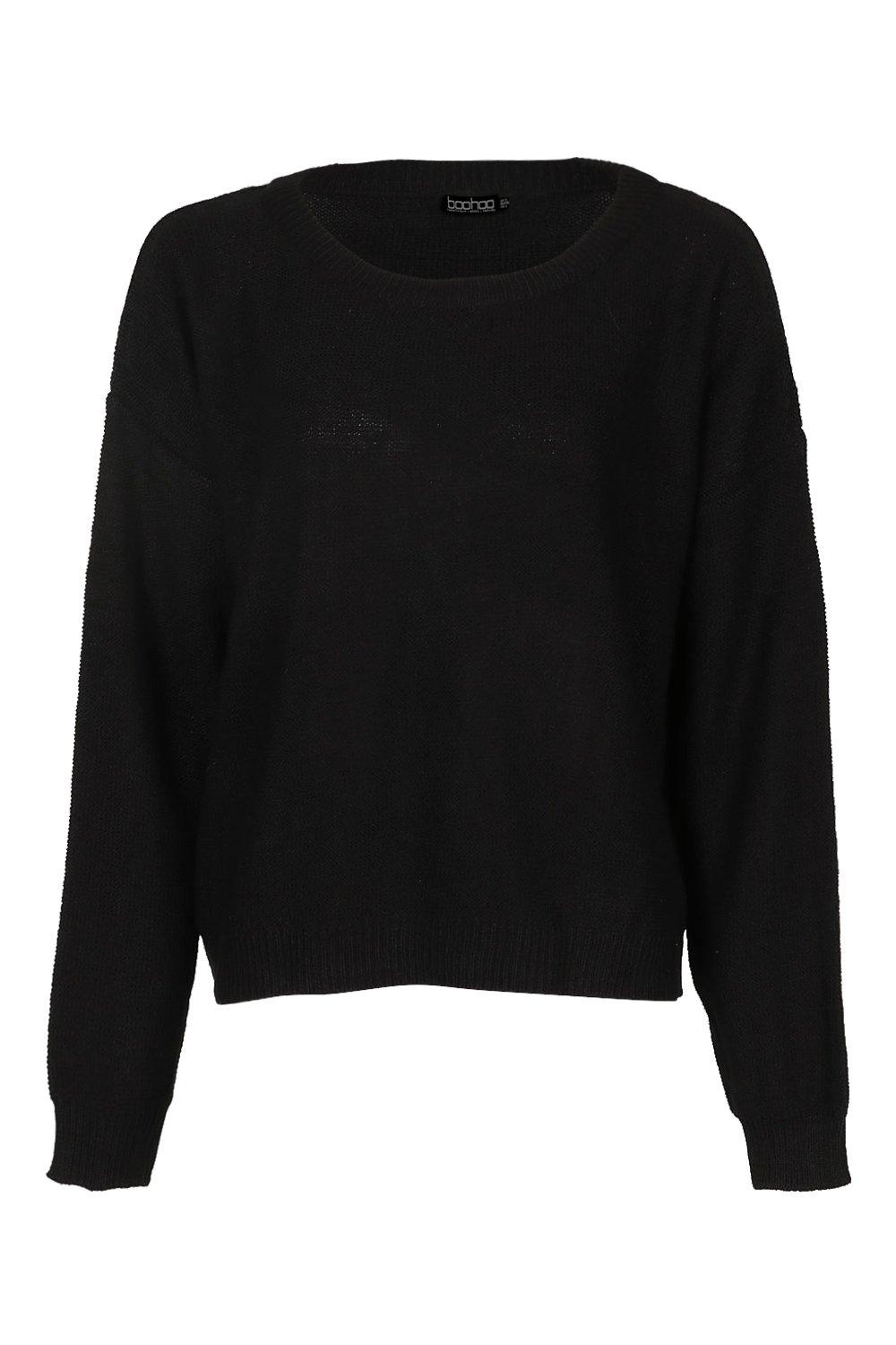 

Свободный комбинезон с овальным вырезом, Black