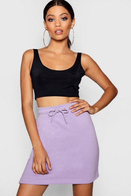 Basic Sweat Pastel Mini Skirt | Boohoo