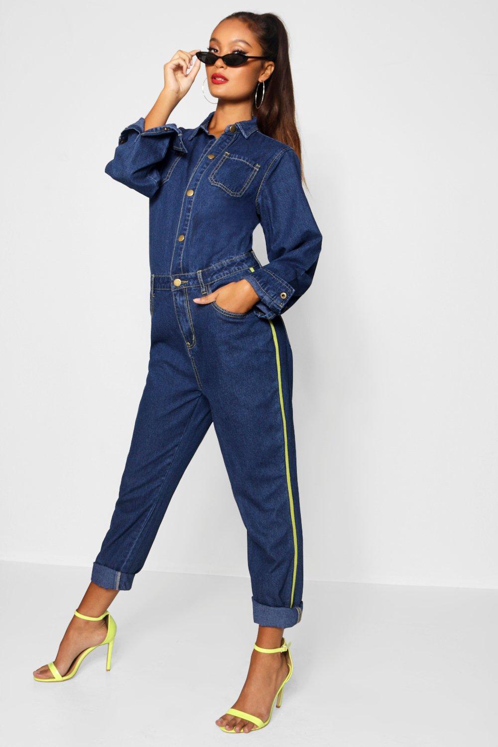 striped boiler suit