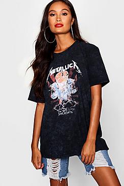 Metallica Washed Slogan Tee