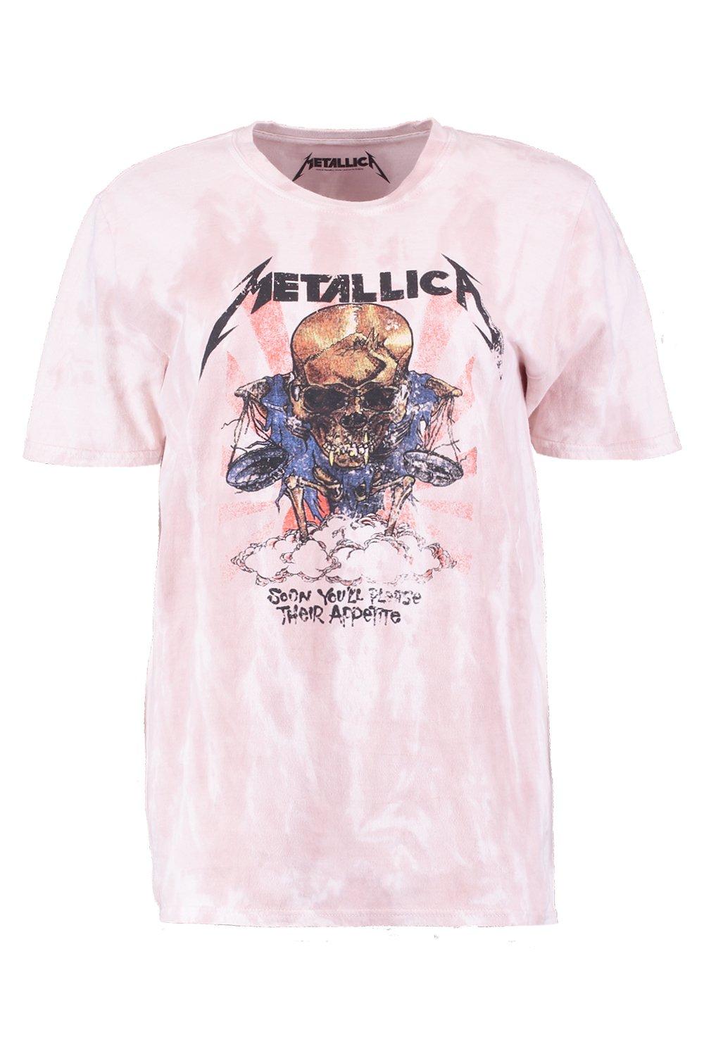 pink metallica shirt