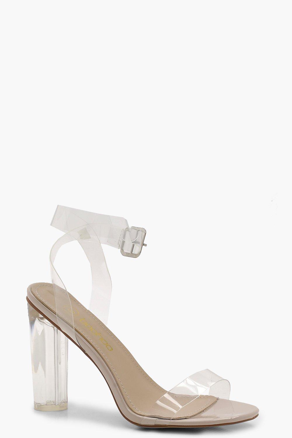 boohoo clear heels