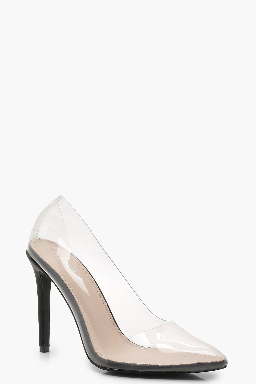 boohoo clear shoes