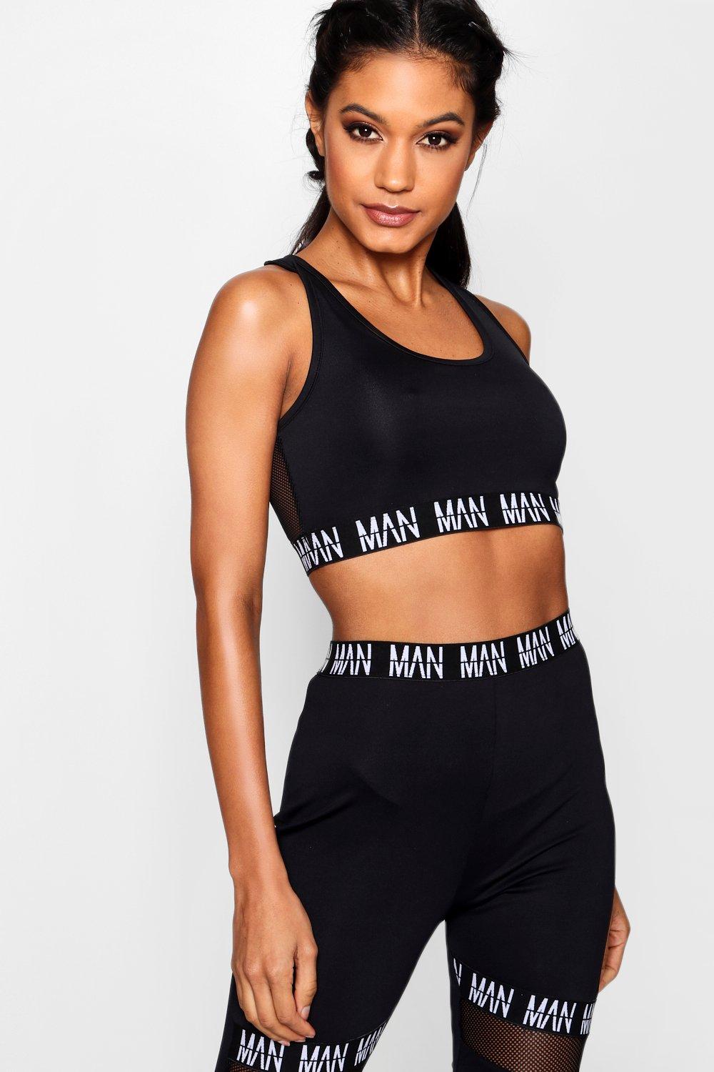 man sports bra