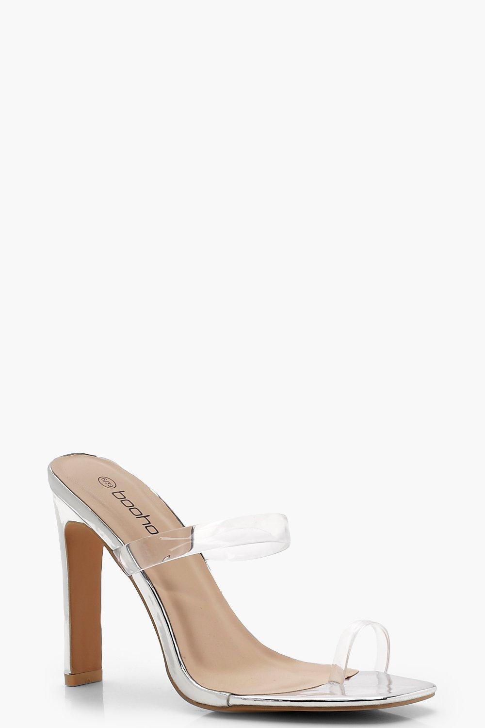 clear strap heels