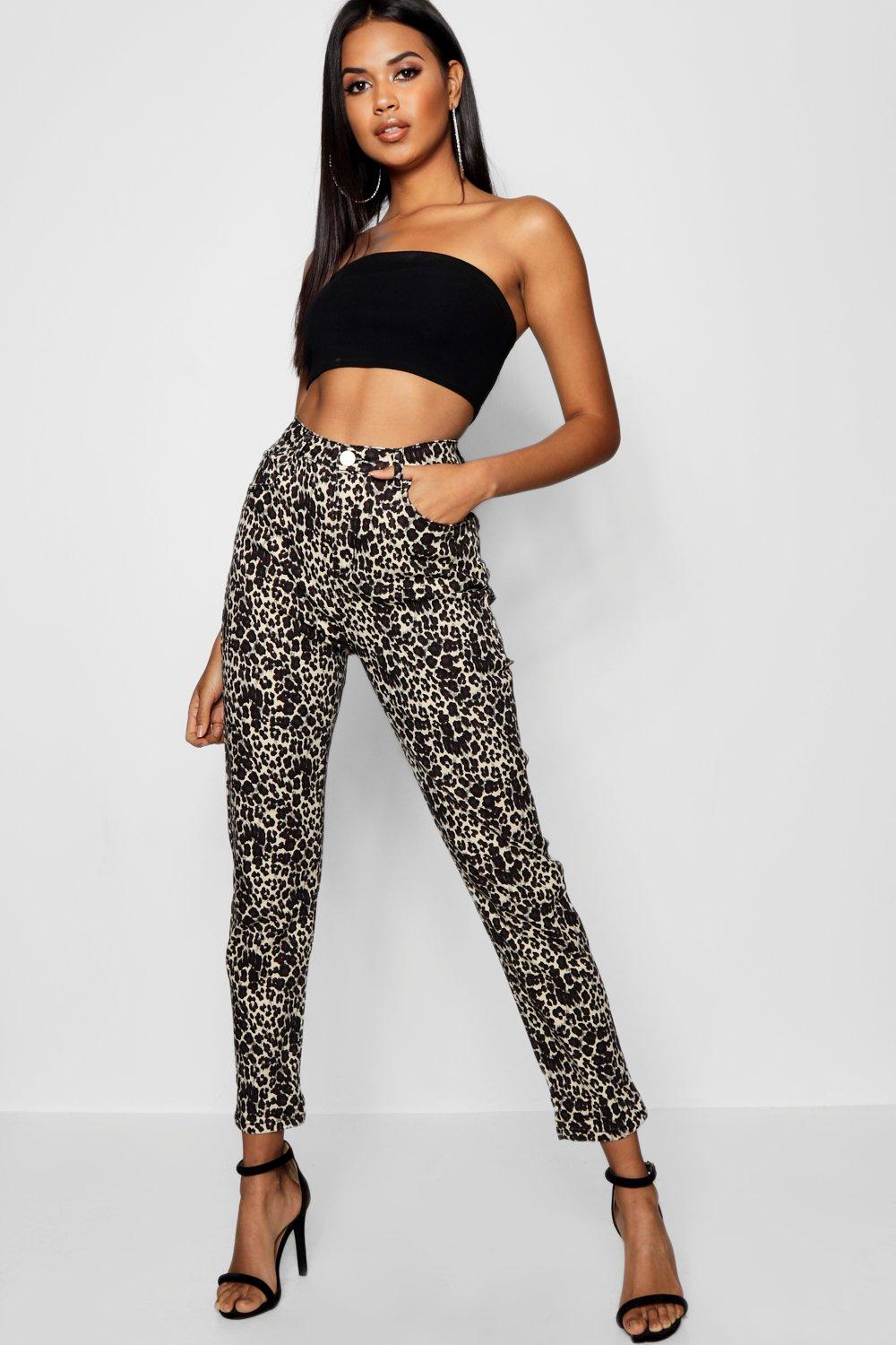 cheetah print mom jeans