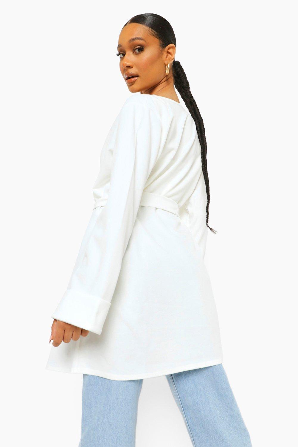 

Кимоно свободного кроя с поясом, White