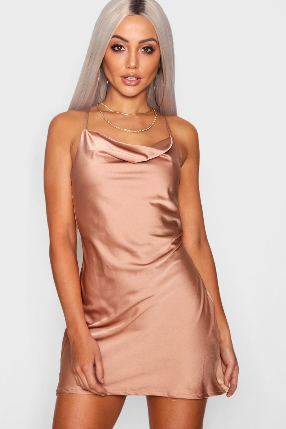 Satin Mini Dress