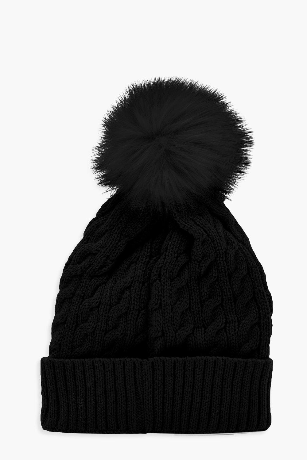 faux fur beanie hat