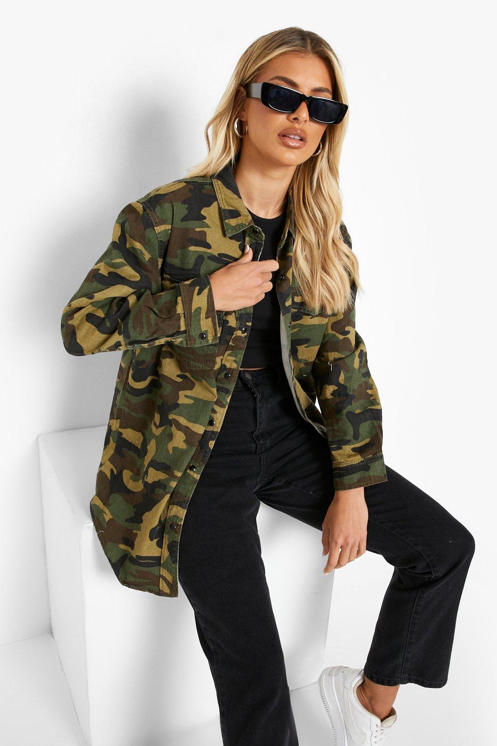 military print shirts for womens