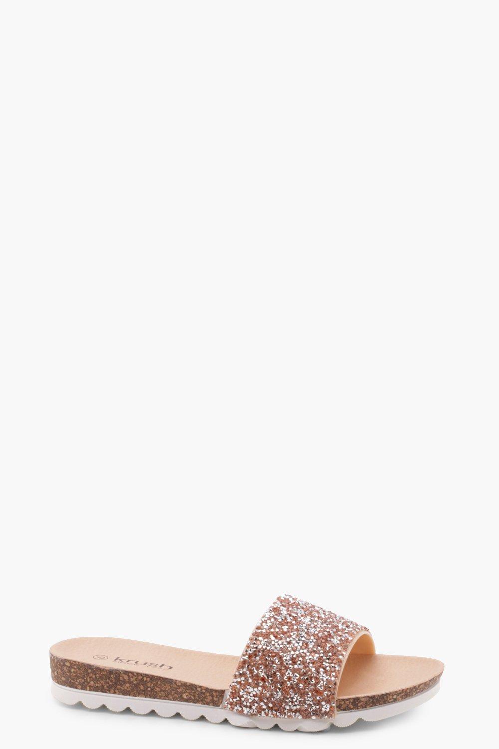 boohoo diamante sliders