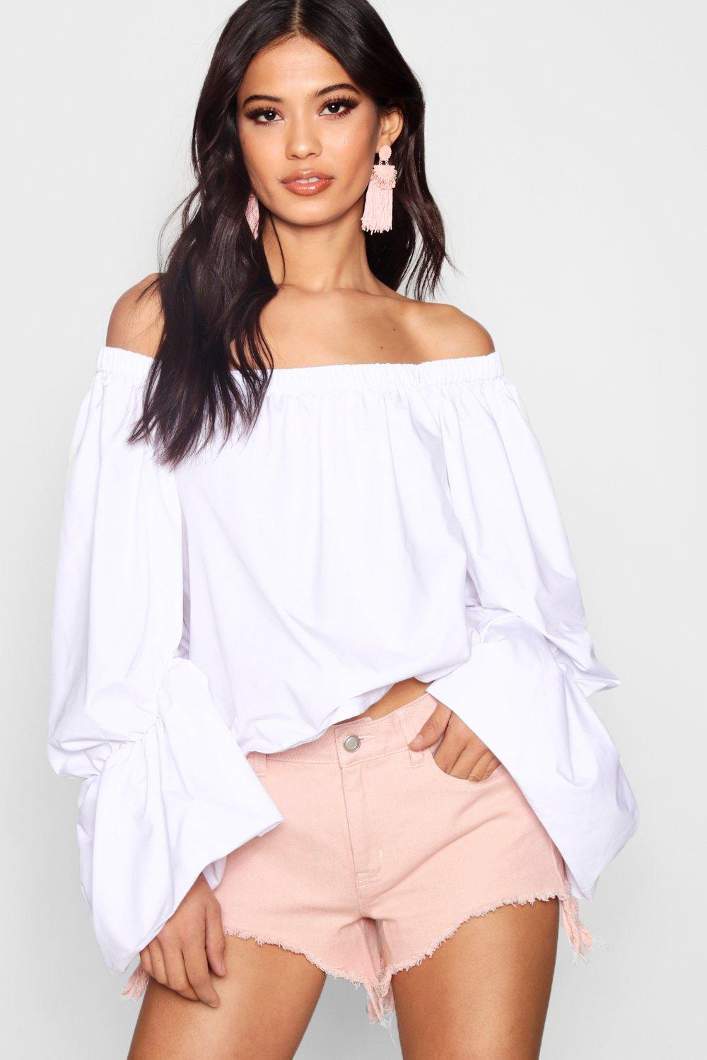 Ruched Sleeve Blouse | Boohoo