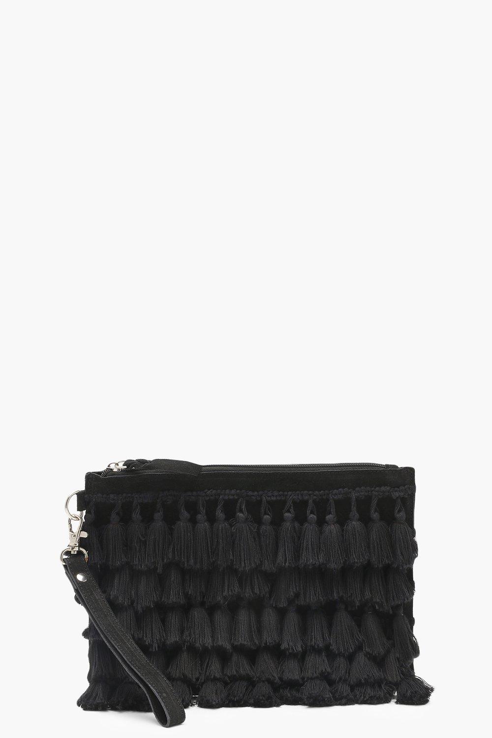 tassel clutch bag