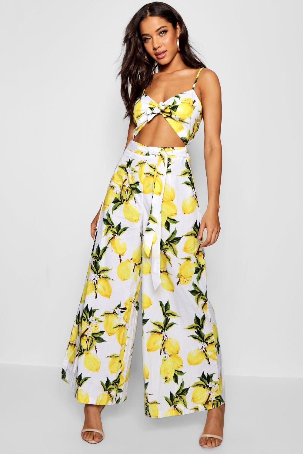 lemon print jumpsuit