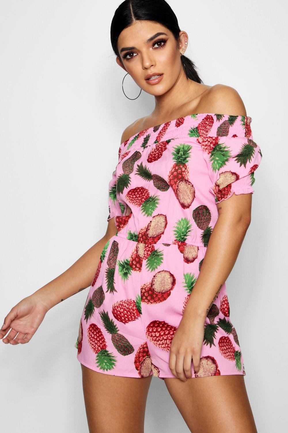 boohoo pink playsuit