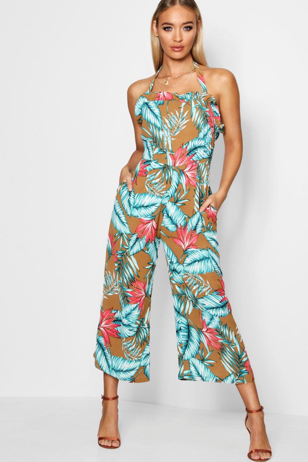 cotton seersucker harem jumpsuit