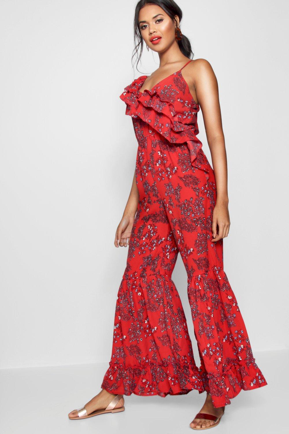 boohoo one shoulder jumpsuit