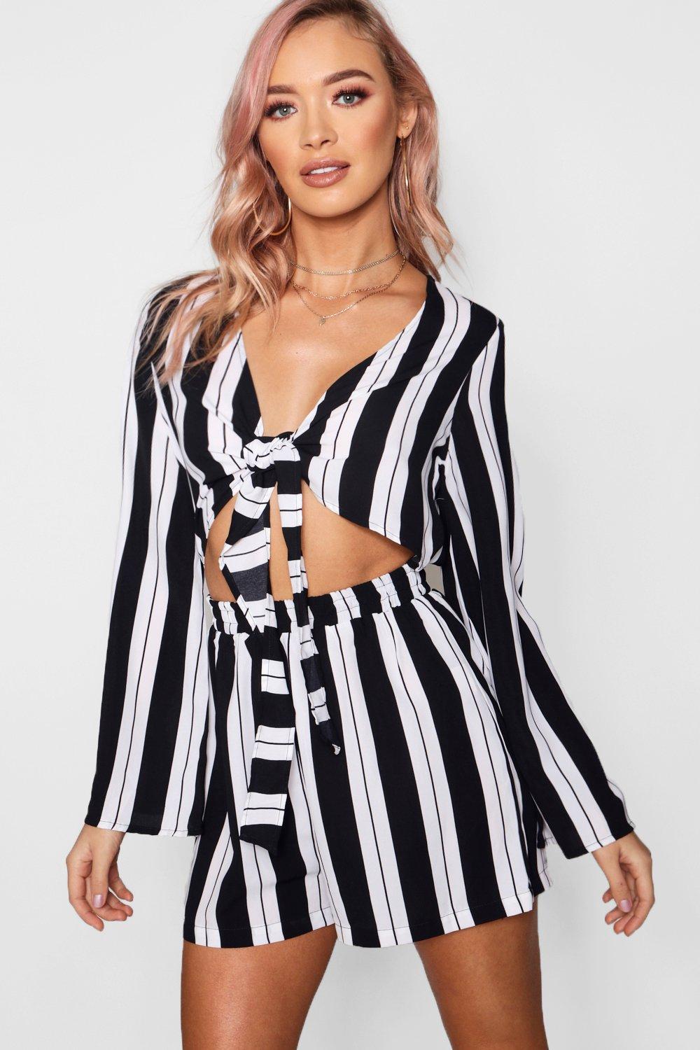 striped playsuit